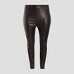 Pantalon skinny simili cuir noir femme grande taille