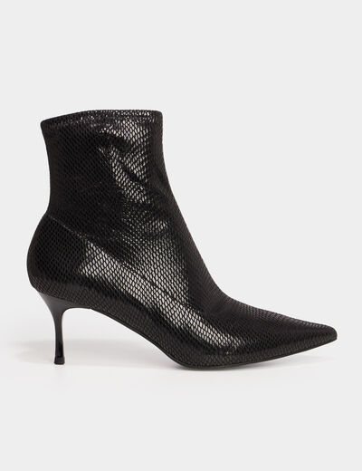 Bottines talons aiguilles Mosquitos noir femme