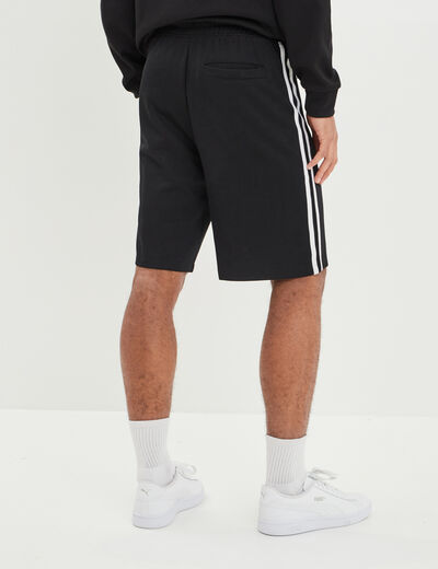 Short jogging droit élastiqué Liberto noir homme