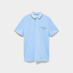 Polo manches courtes coupe droite bleu homme