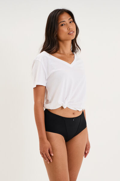 Culotte taille haute noir femme