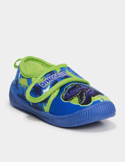 Chaussons &agrave; scratchs bleu gar&ccedil;on