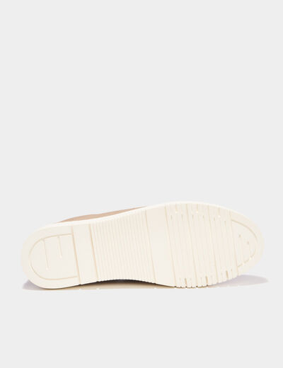 Tennis basses zipp&eacute;es sable femme