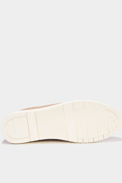 Tennis basses zipp&eacute;es sable femme