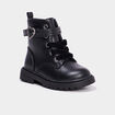 Boots crant&eacute;es avec boucles coeur noir b&eacute;b&eacute; fille