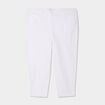 Pantalon capri skinny taille haute blanc femme grande taille