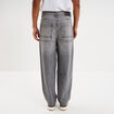 Jeans baggy 5 poches coton denim gris homme