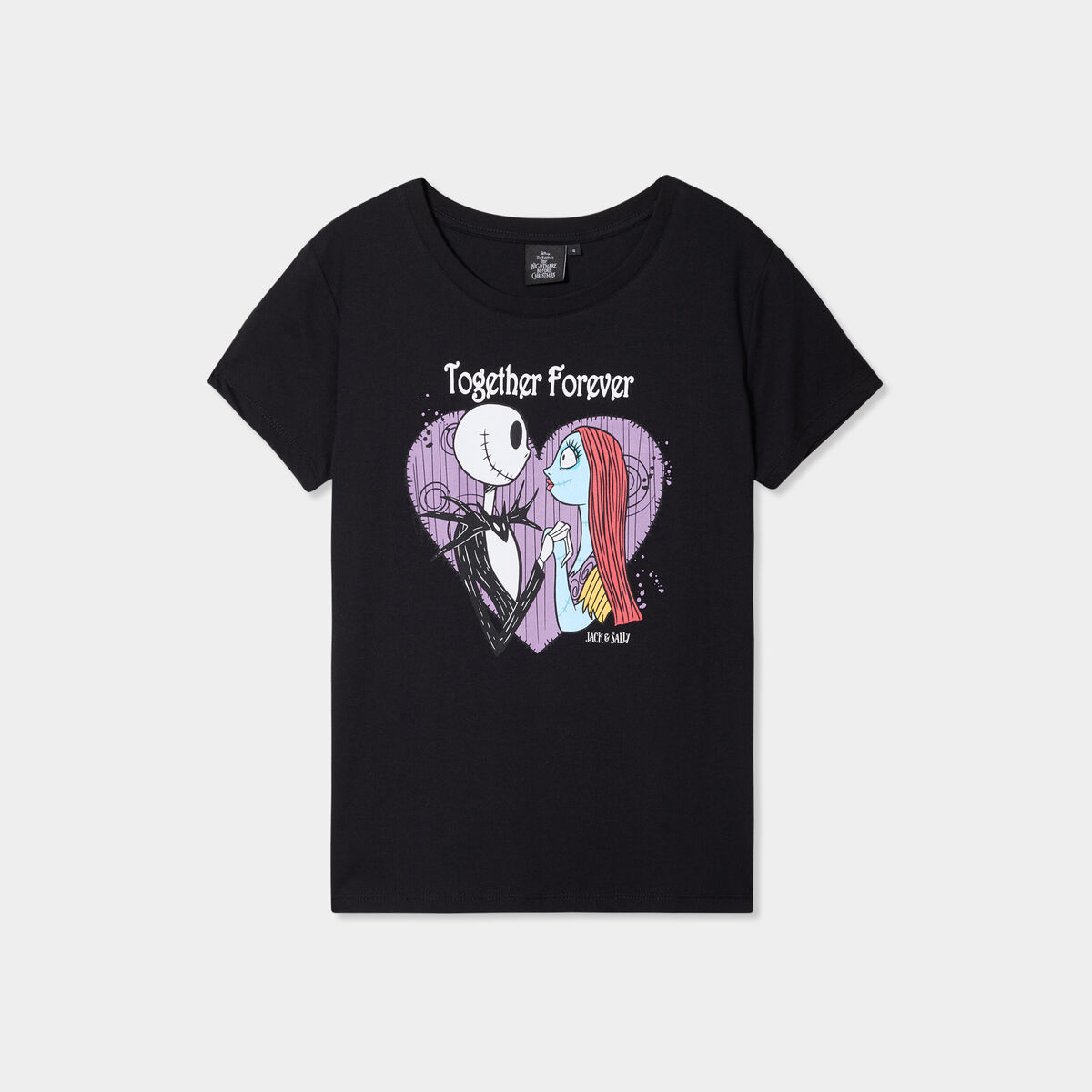 T-shirt &Eacute;trange No&euml;l Monsieur Jack noir femme