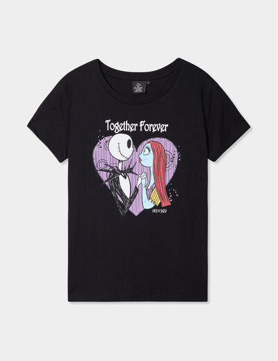 T-shirt Étrange Noël Monsieur Jack noir femme