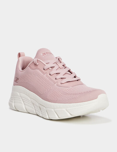 Baskets running Skechers Bobs Flex rose poudrée femme