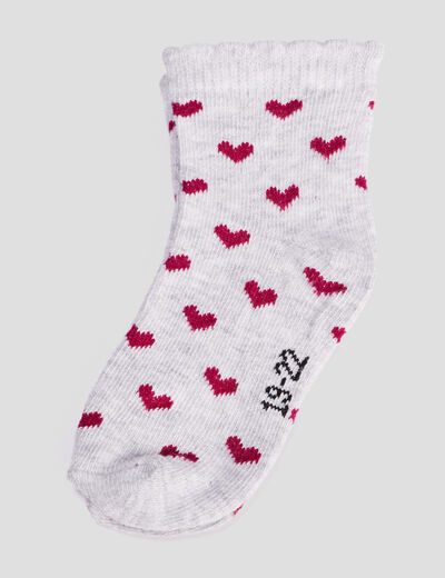 Lot 5 paires chaussettes rose bébé fille