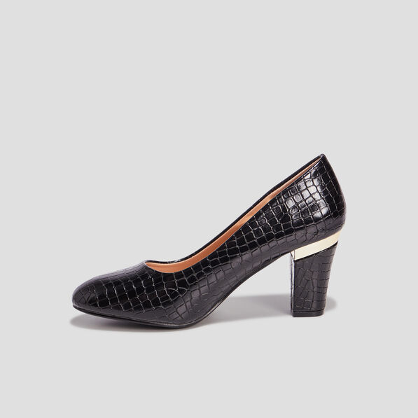 Escarpins à talons vernis noir femme