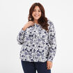 Chemise col mao Modavista ecru femme grande taille