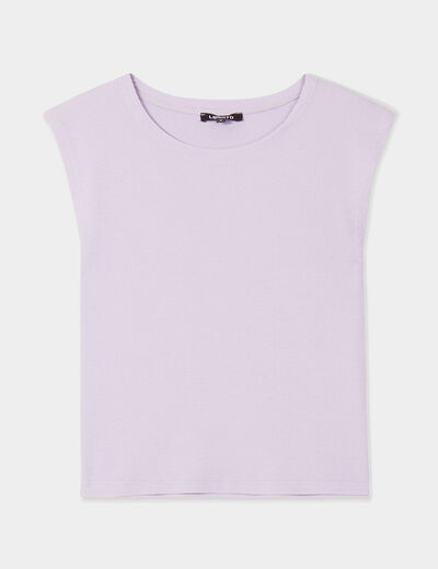 T-shirt cintré manches courtes Liberto violet clair femme