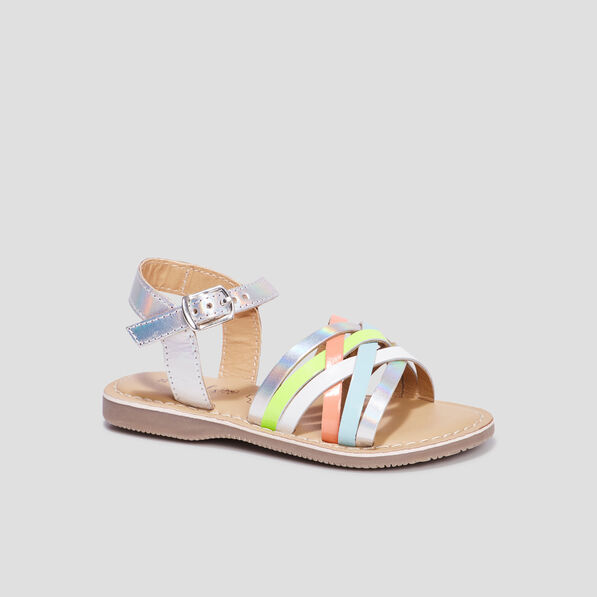 sandales brides croisees en cuir creeks multicolore fille Sandales brides croisées en cuir Creeks multicolore fille