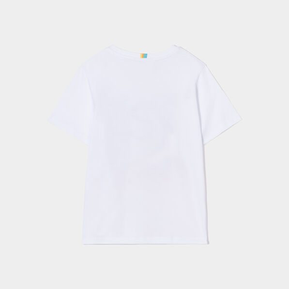 t shirt manches courtes coton among us blanc garcon T-shirt manches courtes coton Among Us blanc garçon