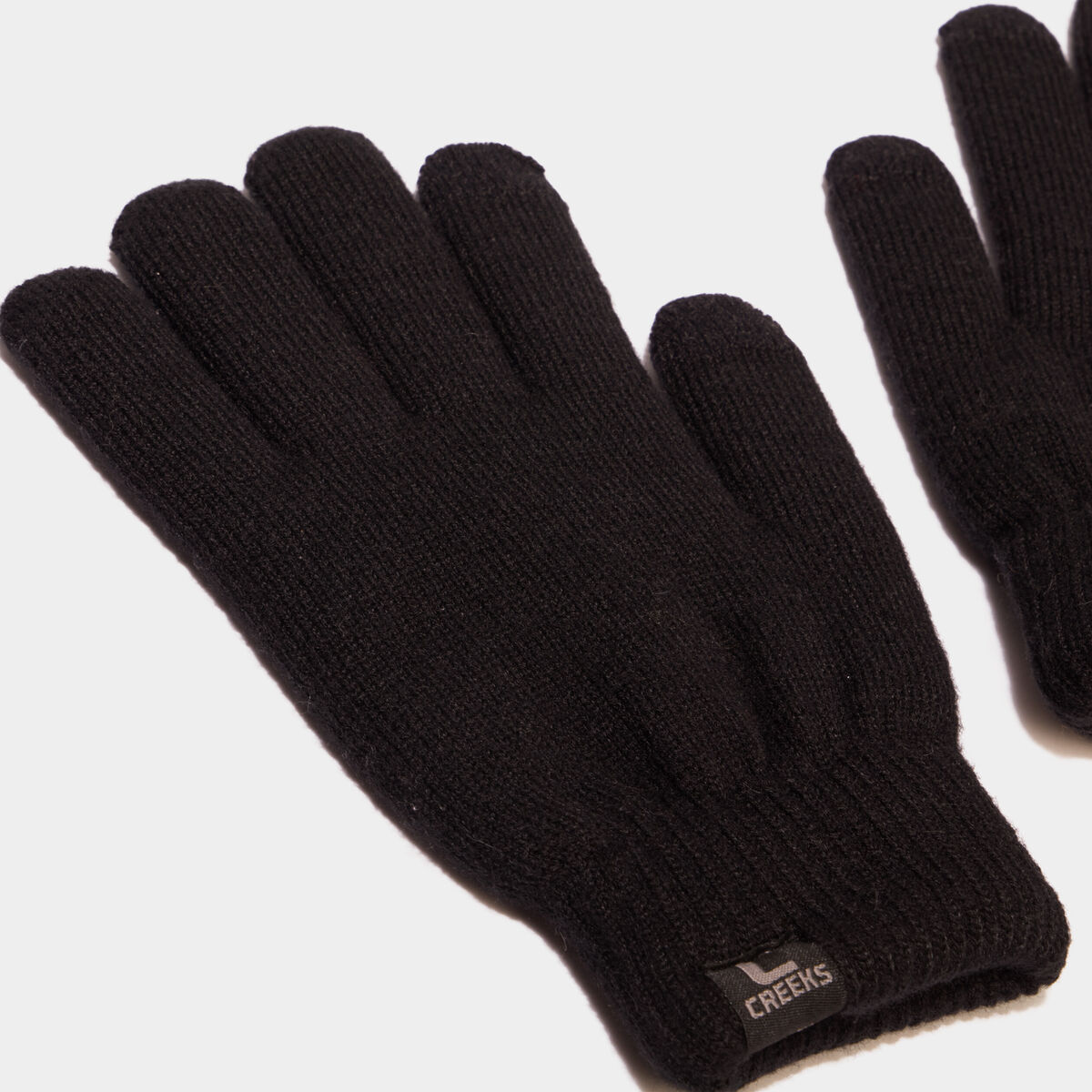 Gants doubl&eacute;s noir homme
