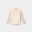 Sweat effet sherpa col montant boutonn&eacute; sable fille