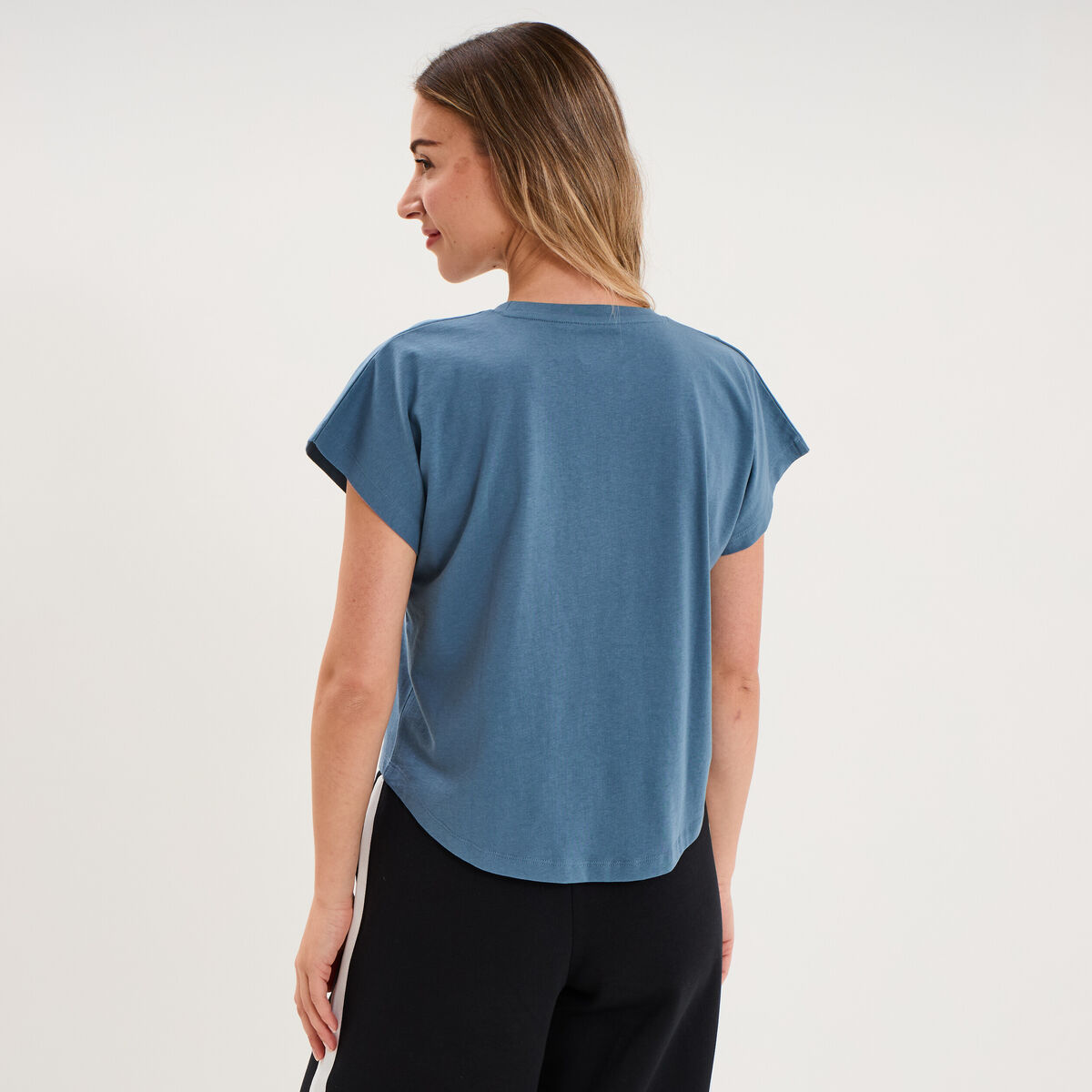 T-shirt manches courtes coton Kappa bleu femme