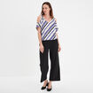 T-shirt détail bijou manches courtes ecru femme