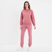 Pantalon jogging droit molleton vieux rose femme