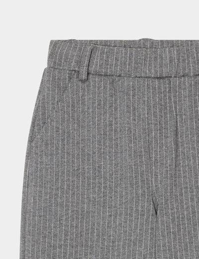Pantalon large taille élastiquée gris fille