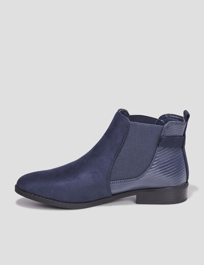 Bottines chelsea avec boucles bleu femme