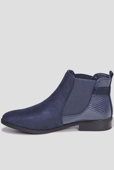 Bottines chelsea avec boucles bleu femme