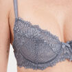 Soutien-gorge emboîtant dentelle bleu gris femme