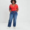Jeans large taille haute denim stone femme grande taille