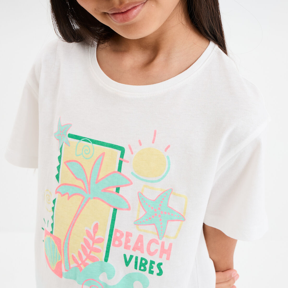 Ensemble 2 pièces avec cycliste coton blanc fille
