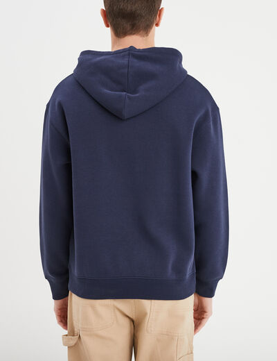 Sweat à capuche hoodie oversize Creeks bleu marine homme