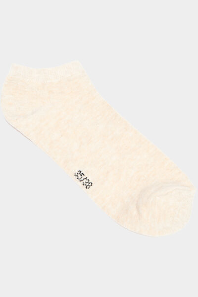 Lot 5 paires chaussettes invisibles sable mixte