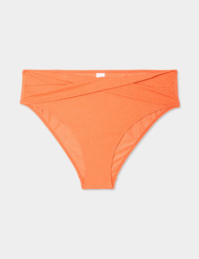 Bas de maillot de bain orange femme grande taille
