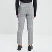 Pantalon droit taille haute gris femme