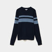 Pull manches longues bleu marine homme