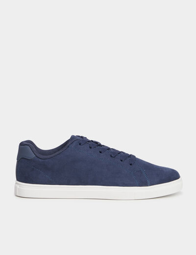 Tennis à lacets bleu marine homme