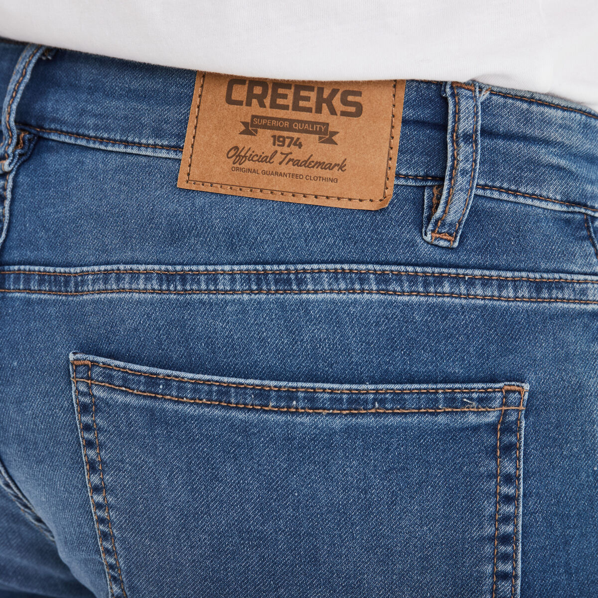 Jean stretch coupe regular denim stone homme