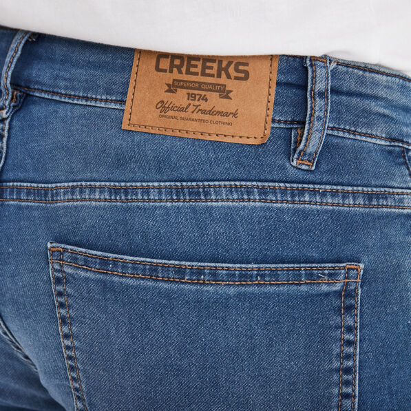 Jean stretch coupe regular denim stone homme