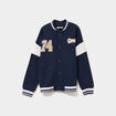 Gilet boutonné col teddy bleu marine garçon