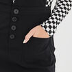 Robe chasuble courte bretelles larges noir femme