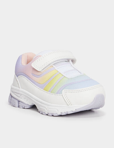 Baskets running à scratchs Liberto multicolore bébé fille
