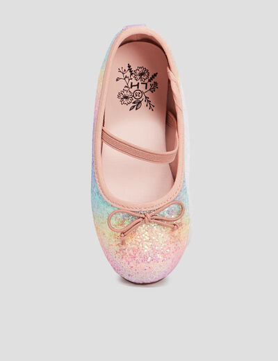 Ballerines à paillettes multicolore fille