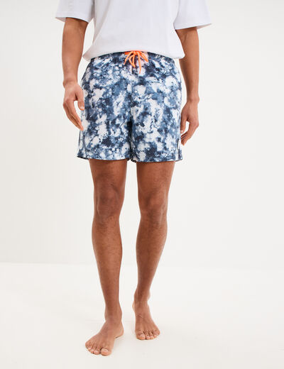 Short de bain bleu homme