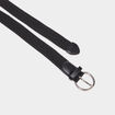 Ceinture tress&eacute;e avec boucle ronde noir femme