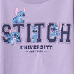 T-shirt manches courtes coton Stitch parme fille