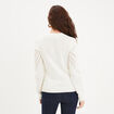 Pull ajouré col montant Creeks blanc femme