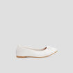 Ballerines &agrave; noeuds blanc fille