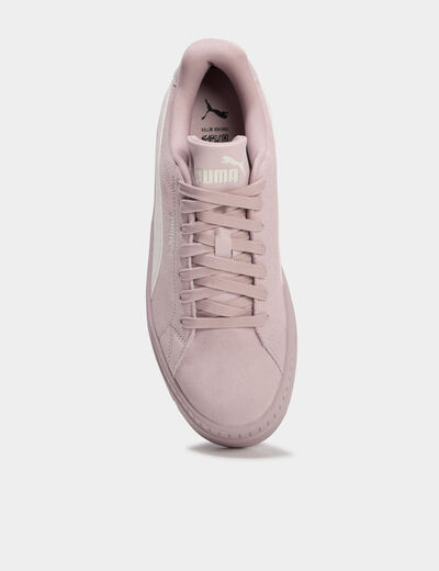 Baskets &agrave; lacets Puma Karmen SD rose poudr&eacute;e femme