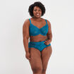 Soutien-gorge emboîtant en dentelle bleu canard femme grande taille